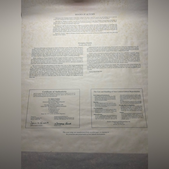 Unframed Dempsey Essick painting print - Picture 4 of 4